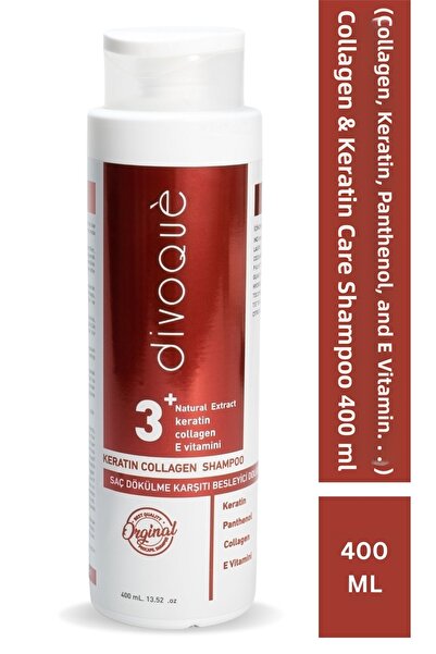 DIVOQUE شامبو العناية بالكولاجين والكيراتين 400 مل (كولاجين، كيراتين، بانثينو...