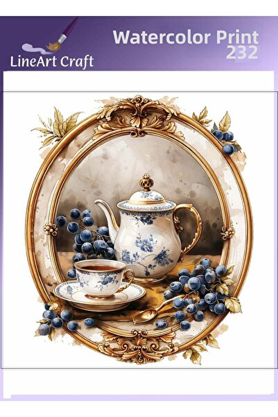 LİNEART طباعة روبون بالكي رقم: RB232-30x30 سم