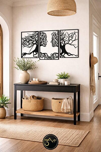 3art Metal Set de 3 tablouri decorative - Decor modern de perete - Pictură pe...