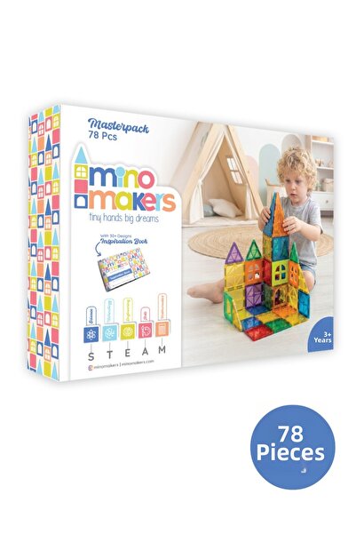 Store Magnetic Building Blocks Colorful 3D 78 Pieces Magnetic Block Play Set ...