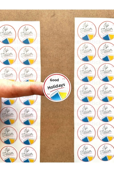 KanvasSepeti 42 bucăți 3 cm Autocolant adeziv pentru vacanțe bune Etichetă pe...