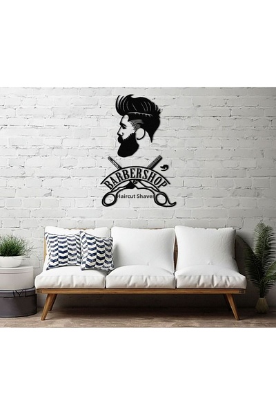 LAZORİAE Barber Salon Wooden Wall Painting 45*70