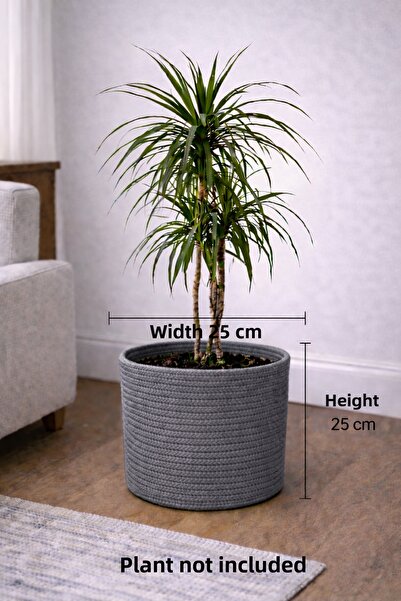 ÖRGÜM سلة منظمة متعددة الأغراض للديكور مقاس 25 × 25 سم