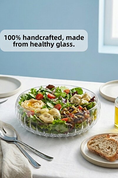 Glamis وعاء سلطة زجاجي متوسط الحجم مصنوع يدويًا من سيلين كونسيبت