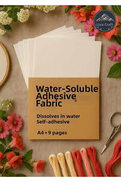 Liva Craft Αυτοκόλλητο υλικό που διαλυτεύεται στο νερό - Α4 x 9 φύλλα