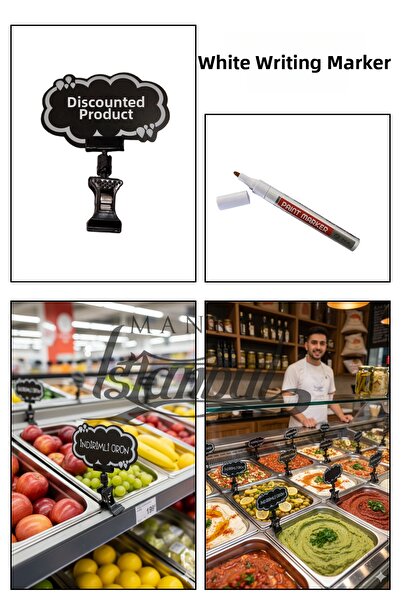 Manken İstanbul 20 Pieces of Write-On Erasable Pens - Appetizer Label - Price...