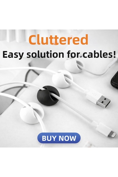 poswicon حامل الكابلات اللاصق المصنوع من السيليكون يساعد على منع تشابك الكابل...