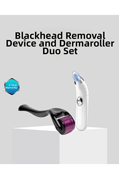 shopwave مجموعة العناية بالبشرة مكونة من قطعتين من ديرمارولر وجهاز إزالة الرؤ...