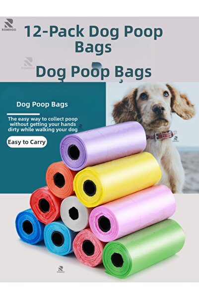 Romingo Dog Poop Bags 12 Pack Dog Toilet Dog Bags