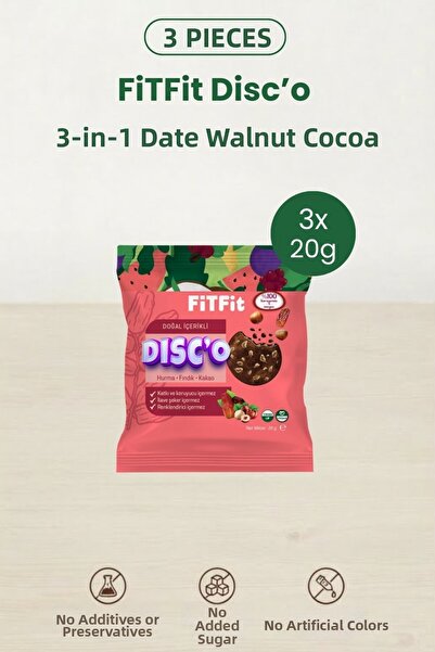 FitFit ديسكو هورما فايندكس كاكاو |   قرص الطاقة الطبيعية |   سكر مكرر خالٍ من...