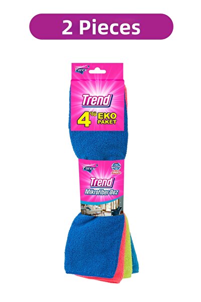 Parex Trend Microfiber 4-Piece Light Cleaning Cloth Double Pack