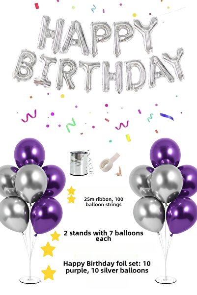 Baloncu Nene Balon din folie La mulți ani 2 bucăți 7 suporturi pentru baloane...