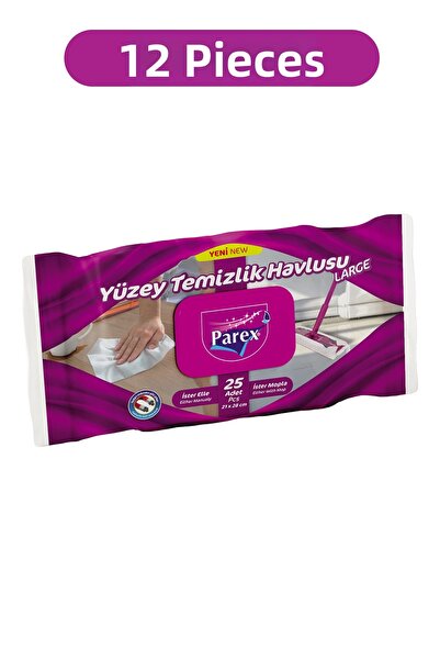 Parex 25 قطعة من مناشف تنظيف الأسطح كبيرة الحجم، عبوة من 12 قطعة