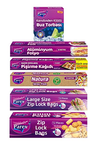 Parex مجموعة اقتصادية مكونة من ست قطع من ماركة Pişir Sakla
