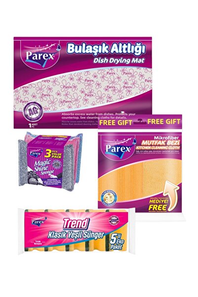 Parex Magic Shine Sponge Classic Sponge Dishcloth and Kitchen Cloth Pack