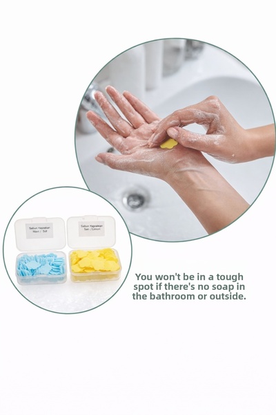 obrigado Flower Pattern Magic Soap – Portable Practical Hand Cleaning Soap