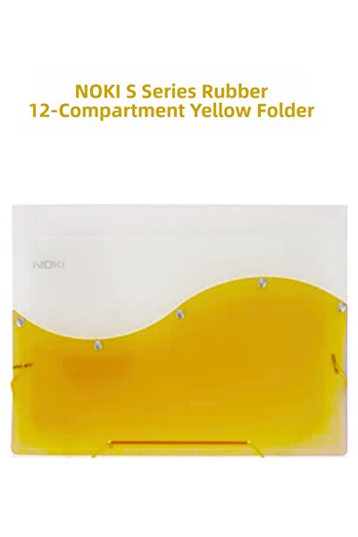 Noki Seria S Dosar elastic cu 12 compartimente Galben 1 bucată