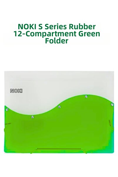 Noki Seri S Fișier elastic cu 12 compartimente Verde 1 bucată