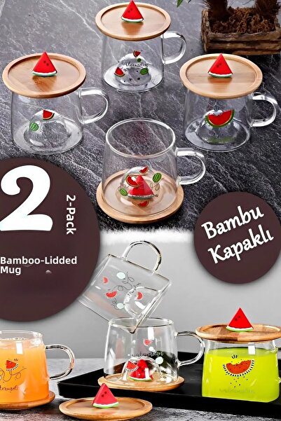 Berdina Home 3D Watermelon Figured Printed Hot Cold Borosilicate Glass Soft D...