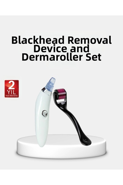 MericLine Professional Skin Care at Home Dermaroller + Blackhead Remover Set