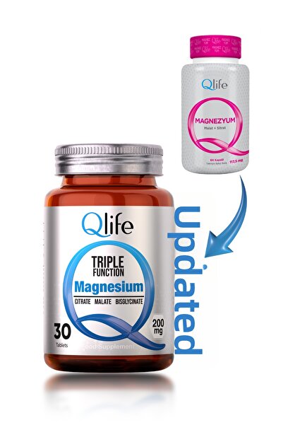 Qlife Magnesium Triple Function Citrate and Malate and Bisglycinate 30 Tablets