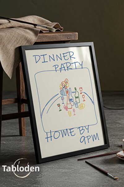 tablodea Pinterest Вечеря у дома 21:00 Минималистична маса Рисунка в рамка Ку...