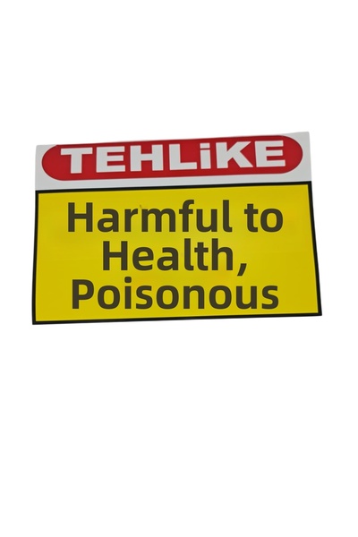 HiperAD Reklam لافتة تحذيرية مطبوعة عليها 'خطر ضار للصحة' - لافتة تحذيرية من ...
