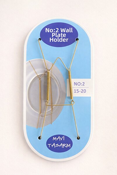 esdekor حامل أطباق جداري بتصميم أزرق رقم: 2، 15-20 سم، قطعة واحدة، حامل منتجا...