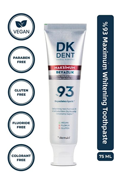 MATMEL 4 Pcs Dermokil Dk Dent Maximum Whiteness Toothpaste 75 ml