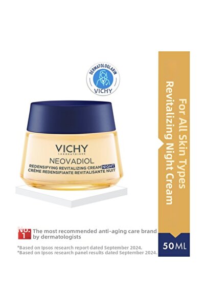 Vichy كريم ليلي نيوفاديول لتجديد وتنشيط البشرة بعد سن اليأس 50 مل