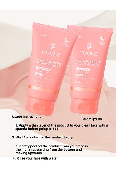 Coolz قناع الكولاجين الليلي 100 مل، مجموعة من قطعتين
