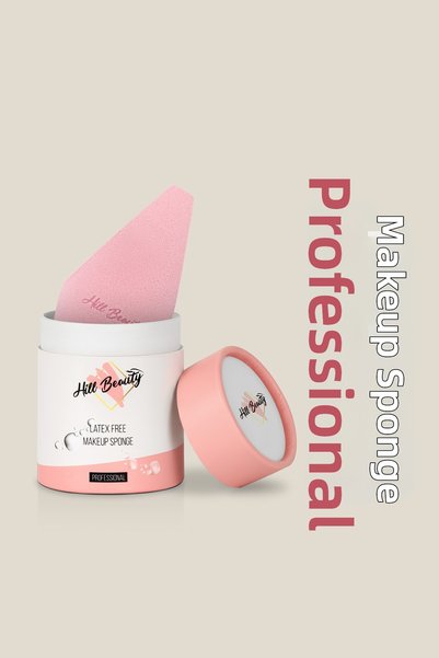 Hill Beauty Turkey Professional Makeup Sponge Non-Latex 2 Cut Pink
