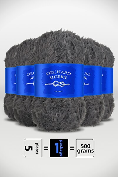 Orchard Sherrie Dark Grey - 5 Pack - 7Mm/100Gr/60M - Rabbit Hair - Thick Fur ...