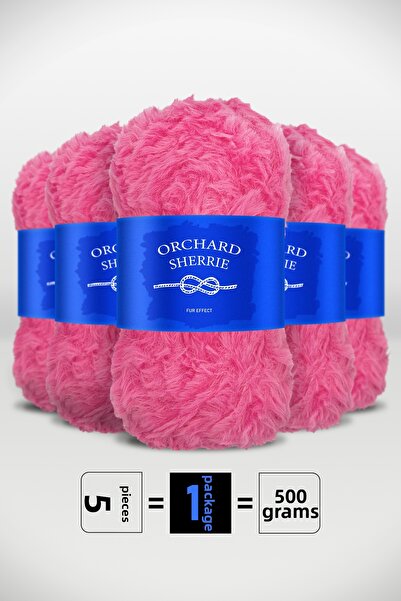 Orchard Sherrie Fuchsia - 5 Pack - 7Mm/100Gr/60M - Rabbit Hair - Thick Fur Pl...