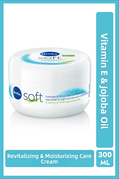 NIVEA Cremă moale de îngrijire hidratantă 300 ml, ulei de jojoba, vitamina E,...