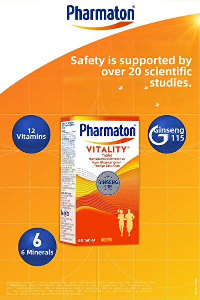 Pharmaton فيتاليتي جينسنغ G115 مكمل متعدد الفيتامينات والمعادن 60 قرص × 2 قطعة