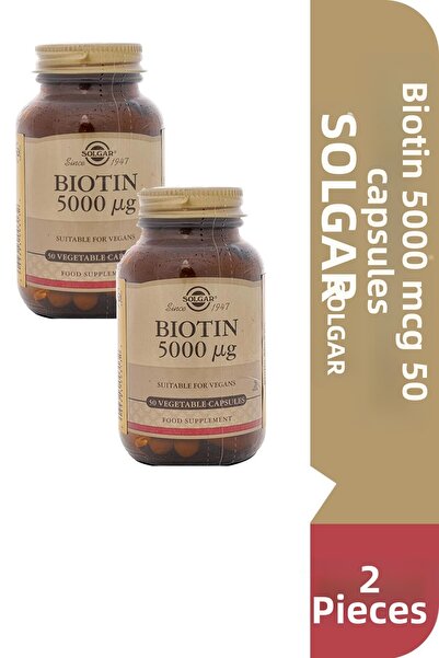Solgar Biotin 5000 Mcg 50 Capsules 2 Pieces