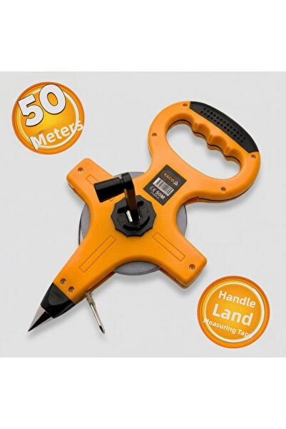 YACO Land Measuring Tape with Handle Steel 50 Meter Land Measuring Tape