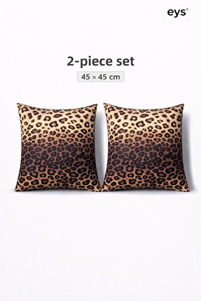 Eys Husă pentru pernă din bumbac digitală cu două fețe cu imprimeu – cu fermo...