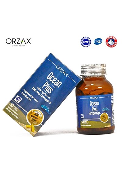 Ocean بلس 1200 ملغ زيت السمك بنكهة الليمون 50 كبسولة هلامية