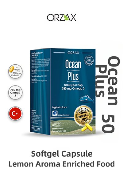 Orzax Ocean Plus 1200 Mg Omega 3 Fish Oil 50 Capsules