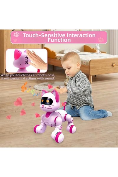 craftivio Smart Robot Cat - Remote Control, Touch, Programmable, Dancing Educational Toy