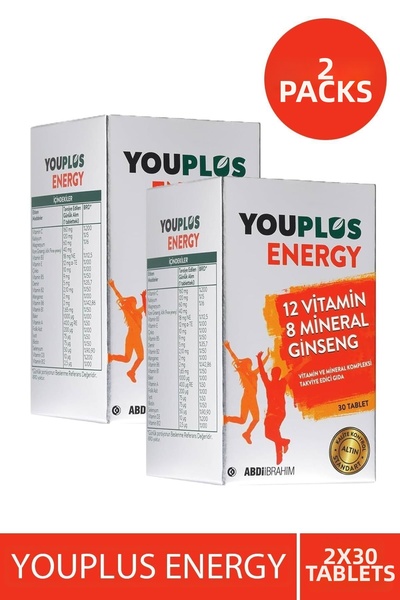 Youplus Energy Vitamin Mineral - 30 Tablets, 2 Complex