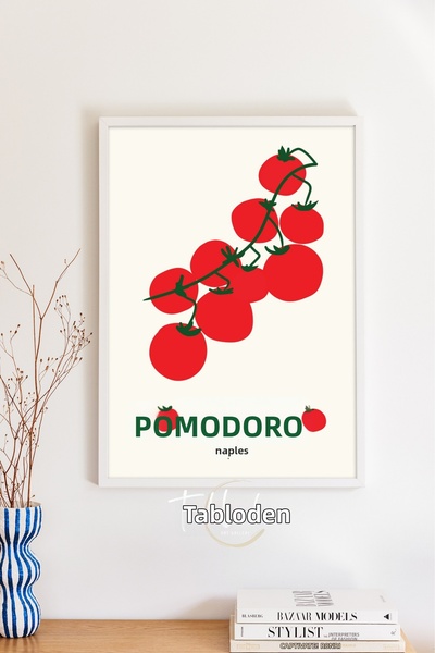 tablodea Poster înrămat cu decor de bucătărie cu ciorchine de roșii Mediterra...