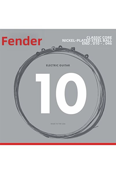 FENDER 0730255406 أوتار جيتار كهربائي كلاسيكية من الفولاذ المطلي بالنيكل (10-...