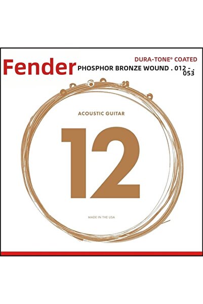 FENDER 0730860403 860L أوتار جيتار صوتية مطلية بالبرونز الفوسفوري (12-53) |  ...