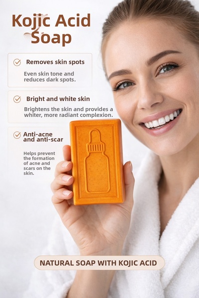 EpiRelax صابون حمض الكوجيك - حليب الأرز كوجيك / وتفتح لون البشرة وتساويه 2 قطعة