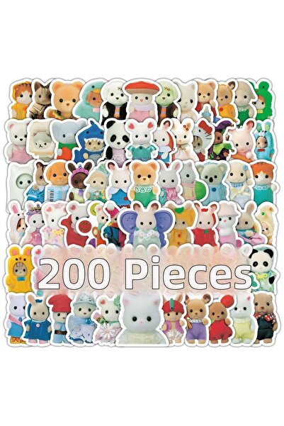 Choice ملصقات بانداي كاليكو كريترز، 200 قطعة (100/200 قطعة)، لتزيين أجهزة الك...