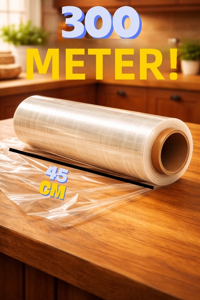 Broken Stone فيلم تغليف الطعام من البولي إيثيلين - 45 سم × 300 متر - 8 ميكرون...