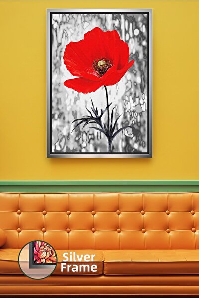 KOSS Dijital Διακοσμητικό τοίχου με φιγούρα κόκκινης παπαρούνας, εντυπωσιακό ...